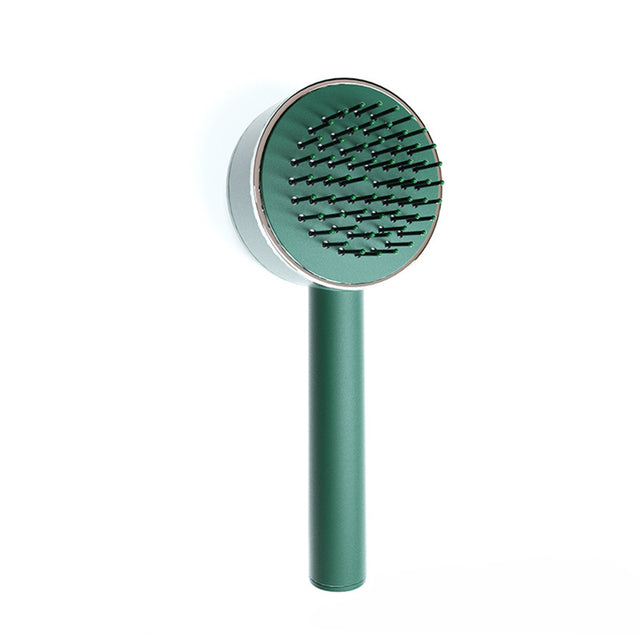 Self-cleaning hair brush